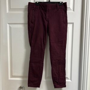 LOFT Deep Red Tailored Trousers